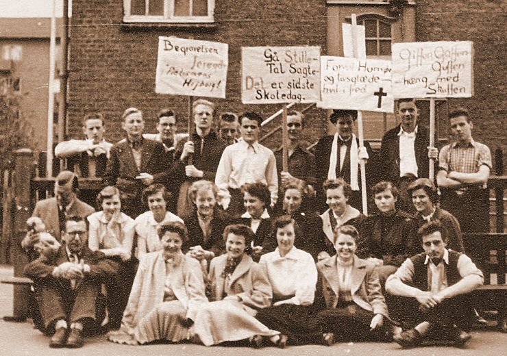 Sundpark Skole Realklassens sidste skoledag i juni 1953